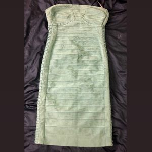 Herve Leger baby blue dress